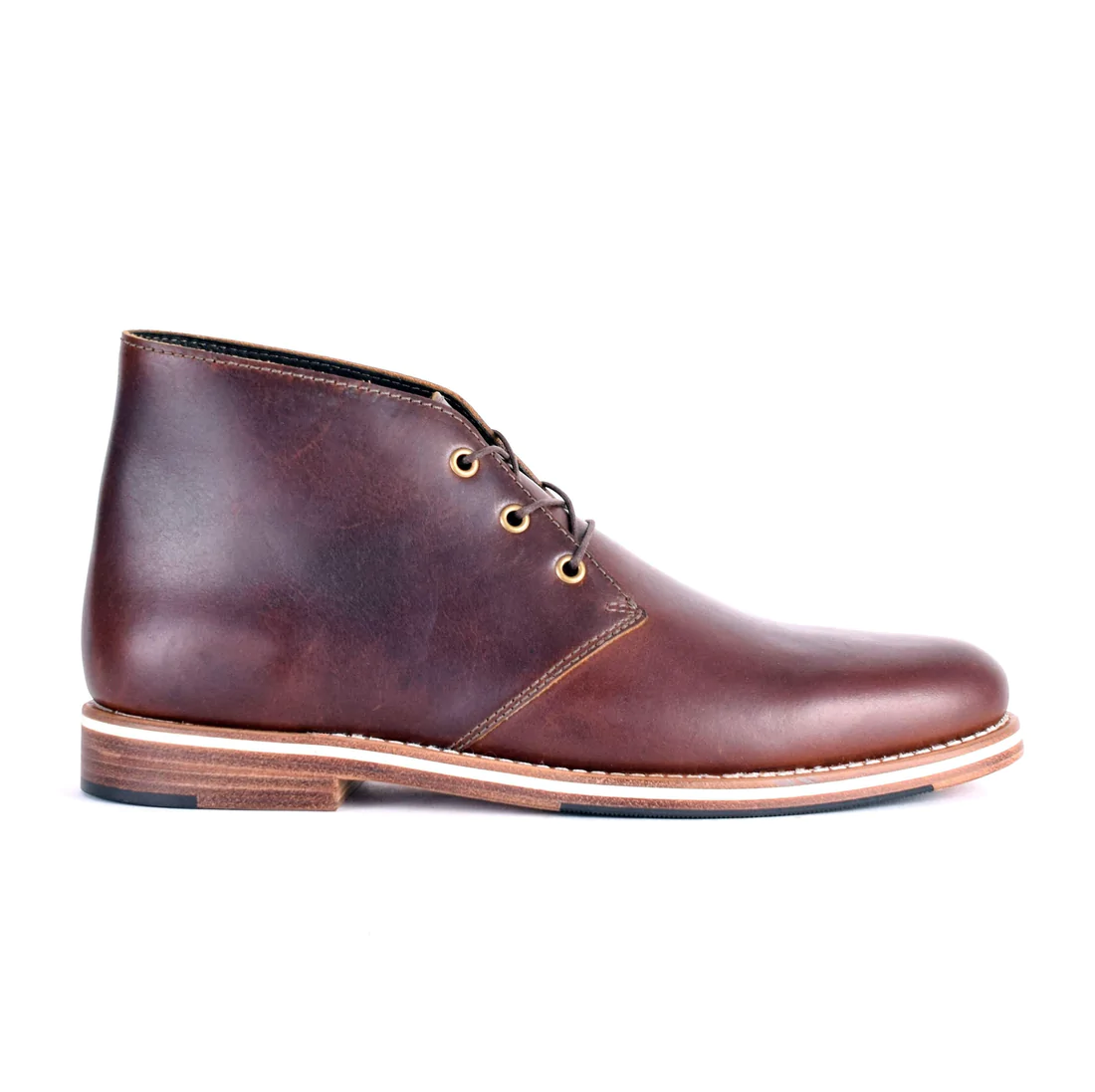 HELM USA Made Pull Up Leather Chukka Boots Brown Heritage Quiet Luxury Mens 7D HELM Chukka Boot, The Hynes | Brown – HELM Boots main image 4