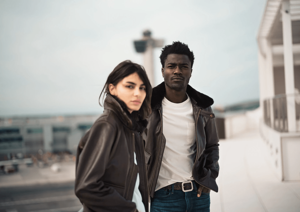 Stylish men's leather jacket to shop now. 