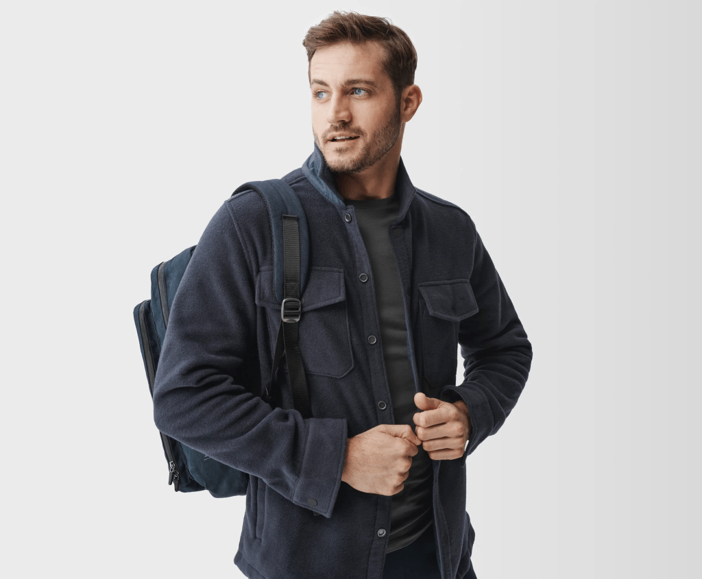 Warmest shirt jacket for men.